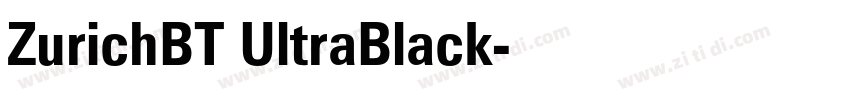 ZurichBT UltraBlack字体转换